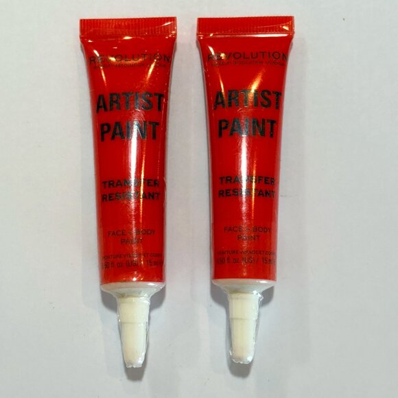 Set Of 2 Revolution Artist Collection Face and Body Paint Artist Paint - Orange - Picture 1 of 3